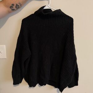 American Eagle Outfitters Black Cowl Neck Sweater